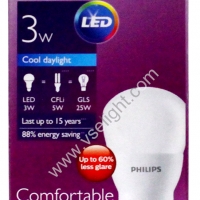 หลอด LED Bulb Philips 3W Philips แสง Daylight 6500K