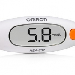 เครื่องตรวจวัดน้ำตาลในเลือด OMRON HEA-232 รับประกัน โดย ศูนย์ omron แถมแถบ 25 ชิ้น
