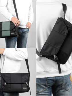 กระเป๋าสะพายข้าง Crossbody Bags กระเป๋าผู้ชาย กระเป๋าใส่ไปทำงาน ของแท้ 100% ใส่ iPad ได้ A053