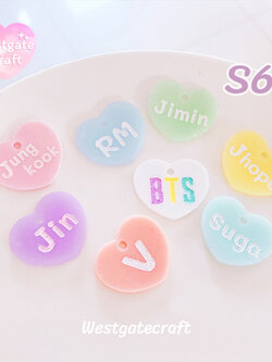 แม่พิมพ์ซิลิโคน S61 Bts heart name mold