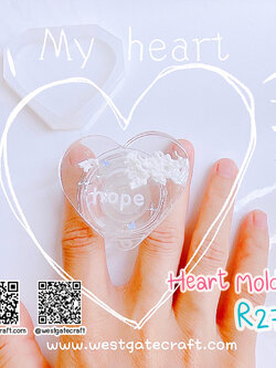 แม่พิมพ์ซิลิโคน R270 Heart Mold D