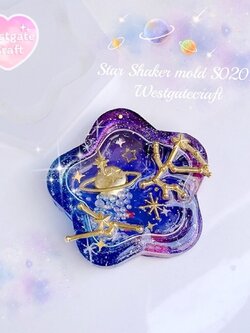 แม่พิมพ์ซิลิโคน Shaker S020/2 ดาว 5 แฉก A แบบกลวง