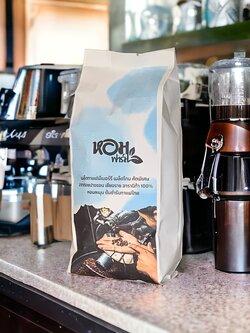 เมล็ดกาแฟ Peaberry พีเบอร์รี่ + จากบ้านปางขอน เชียงราย ยี่ห้อหอมกาแฟ เลือกระดับการคั่ว+การบดได้.