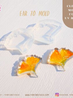 แม่พิมพ์ UV Resin Ear 70 Ginkgo leaf Clear Mold / แม่พิมพ์ใบแปะก๋วย