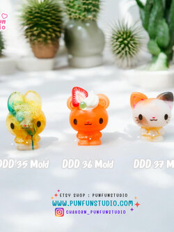 แม่พิมพ์ 3มิติ DDD 35, 36, 37 Tiny 3D Molds / แม่พิมพ์น้องสัตว์ขนาดเล็ก / UV Resin Mold / แม่พิมพ์ต่างหู / แม่พิมพ์จี้