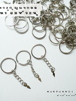 อะไหล่พวงกุญแจกลม พร้อมหัวธนู 10 ชิ้น สำหรับเสียบงานดินปั้น