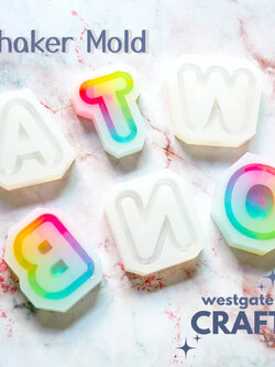 S131-156 Shaker Mold / Alphabet Shaker Mold / Silicone Mold