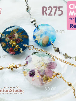 R275 2-Sided Hole Round Shape Mold / 3 in 1 / Size 3.0, 2.5, 2.0 CM / Clear Silicone Mold for UV Resin / Silicone Mold