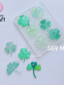แม่พิมพ์เรซิ่น Three & Four Leaf Clover Mold S69