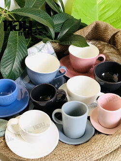 69 บาท แก้วกาแฟ แก้วเอสเพรสโซ่ พร้อมจานรอง แก้วกาแฟ แก้วเซรามิค แก้วบาริสต้า แก้วลาเต้ เก็บเงินปลายทางได้