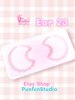 แม่พิมพ์ซิลิโคน Ear 23 ต่างหู พระจันทร์ Fluffy