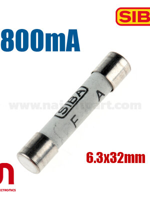 SIBA , 800mA 600V , 6.3 x 32mm , Fast Fuse