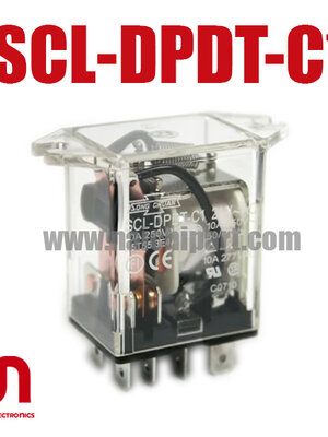 SCL-DPDT-C1 24VAC 220VAC 240VAC รีเลย์ 10A 8 ขา SONGCHUAN