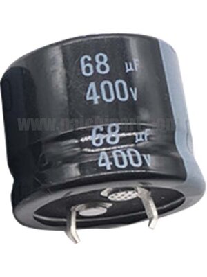 C คาปาซิเตอร์ 68uF 400V 105°C Size 25X20mm