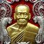 เหรียญพยัคฆ์แสนล้าน (เหรียญนำฤกษ์) เนื้ออัลปาก้าหน้ากากทองทิพย์ ลงยาแสด(ป๋อง สุพรรณ สร้าง)หลวงพ่อพัฒน์วัดห้วยด้วน โคท 1045(SKU-03466)