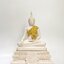 สังฆาฏิปักดิ้นทอง สำหรับพระพุทธรูป ขนาดหน้าตัก 9 นิ้ว ผ้าห่มทบ สีขาว ลายเคลือเถา