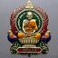 หลวงพ่อพัฒน์ วัดห้วยด้วน รุ่นพันล้าน 168 เนื้อทองทิพย์ซาติน ลงยาคุ้ยพื้นเขียว หางไก่แดง ลงยาจีวร ป้ายแดง โคท 104
