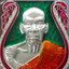 เหรียญมนต์พระกาฬ 99 เนื้อเงิน ลงยาเขียว ขอบแดง หลวงพ่อพัฒน์ วัดห้วยด้วน โคท 197