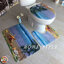ชุดตกแต่งสุขภัณฑ์ ลายสวยๆ Set ขนนุ่มๆ ลายท้องทะเล