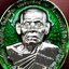เหรียญรุ่นรวยรับทรัพย์ เนื้อชุบ 2 K ลงยาคุ้ยพื้นเขียว องค์หลวงพ่อชุบเงิน หลวงพ่อพัฒน์ วัดห้วยด้วน โคท 390