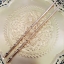 ชุด ตะเกียบ โต๊ะอาหาร 9 นิ้ว ลายไผ่ ทองเหลือง ตีมือ