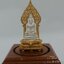 พระนิรันตราย เนื้อโลหะชุบ 2 กษัตริย์ ซุ้มชุบทอง องค์พระชุบเงิน ครอบเป็นแก้ว ฐานไม้สัก โรงเรียนสตรีวิทยา สร้าง พุทธาภิเษกวัดบวรนิเวศฯ ปี 2548