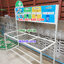 แท่นวางถังขยะ / ที่วางถังขยะ 60 ลิตร ขนาด 3 ช่อง มีแผงป้ายด้านหลัง