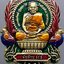 หลวงพ่อพัฒน์ วัดห้วยด้วน รุ่นพันล้าน 168 เนื้อทองทิพย์ซาติน ลงยาคุ้ยพื้นเขียว หางไก่แดง ลงยาจีวร ป้ายแดง โคท 104