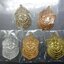 เหรียญเสมาเสือคาบดาบ 3 ครบชุดกรรมการ หน้ากากเงินลงยาสีธงชาติ 5 เหรียญ 5 เนื้อ หลังเสือคู่ หลวงพ่อพัฒน์ วัดห้วยด้วน