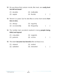 SAP_PRIMARY LEVEL Vocabulary & Usage Book 6 แบบฝึกหัดภาษาอังกฤษสำหรับ ...